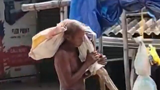 video homem desenterra irma e leva ao banco