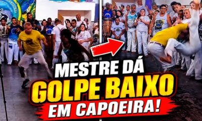mestre de capoeira arremessa adolescente no chao durante batizado e revolta a internet