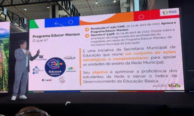prefeitura apresenta durante fórum nacional estratégias que colocaram manaus entre os destaques da educação brasileira