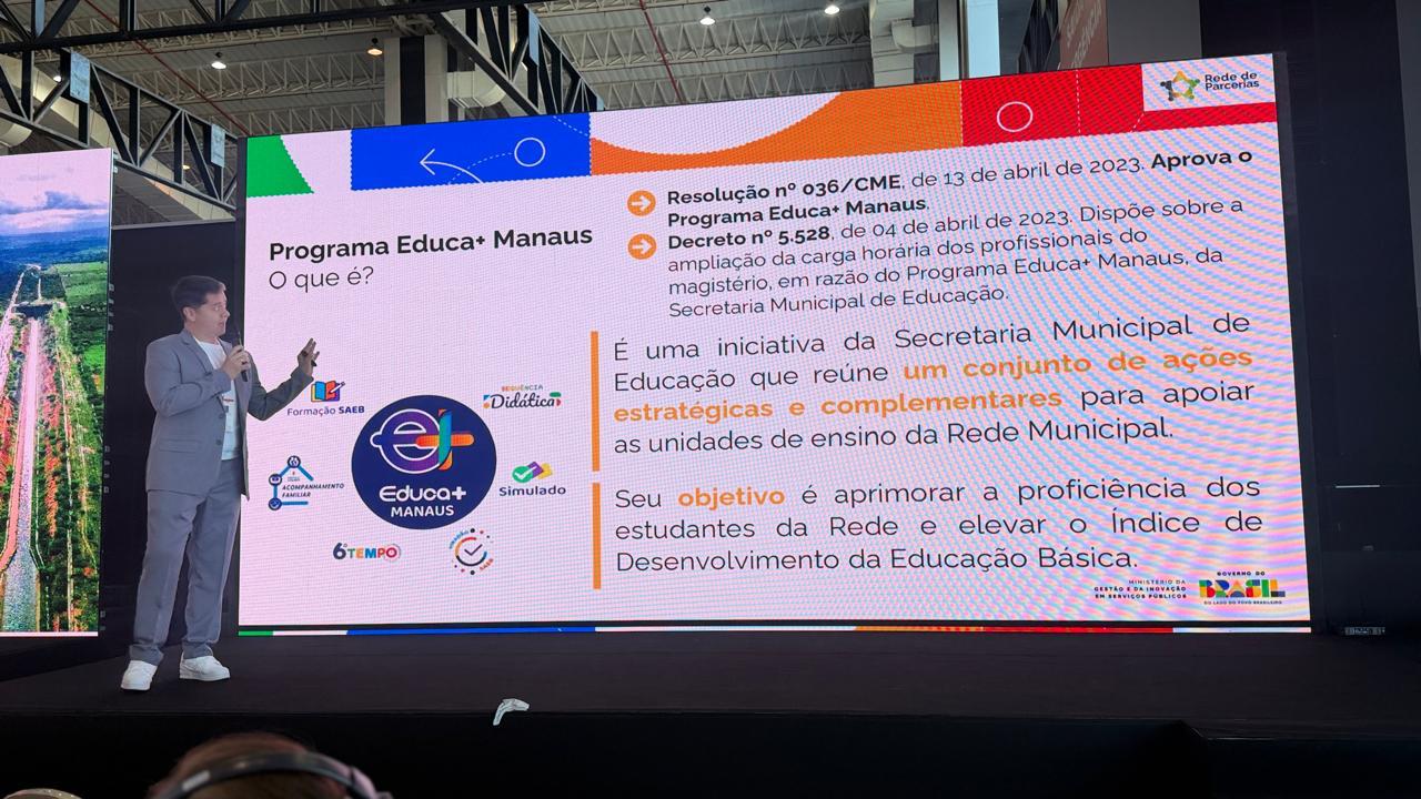 prefeitura apresenta durante fórum nacional estratégias que colocaram manaus entre os destaques da educação brasileira