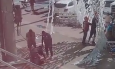 vídeo acidente durante montagem de rua da copa termina com um morto e dois feridos