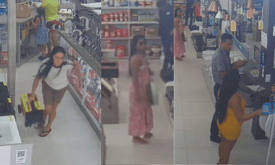 trio feminino distrai funcionários e furta máquina de solda em loja na zona norte de manaus