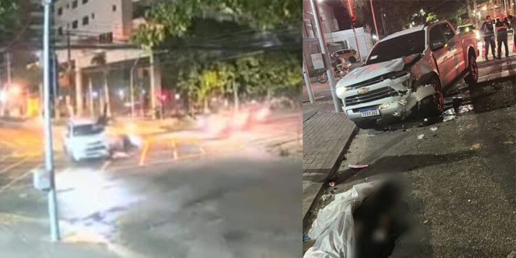caminhonete avanca sinal e mata 2