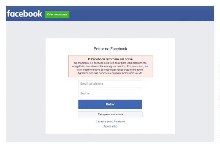 Facebook fora do ar: saiba os motivos que fizeram a rede social parar de funcionar