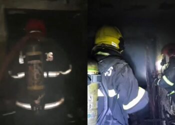 vÍdeo bombeiros encontram homem com facão dentro de imóvel em chamas na cachoeirinha