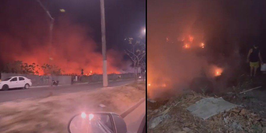 Vídeos: Final de semana é marcado por focos de incêndios em áreas de mata de Manaus
